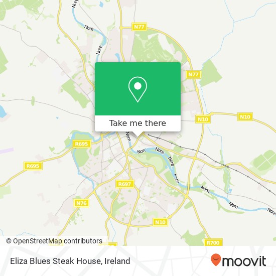 Eliza Blues Steak House, 23 John Street Upper Kilkenny, County Kilkenny map