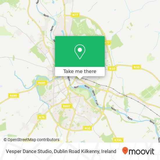 Vesper Dance Studio, Dublin Road Kilkenny plan