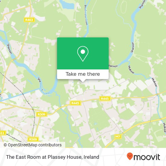 The East Room at Plassey House, Plassey Park Road Limerick plan