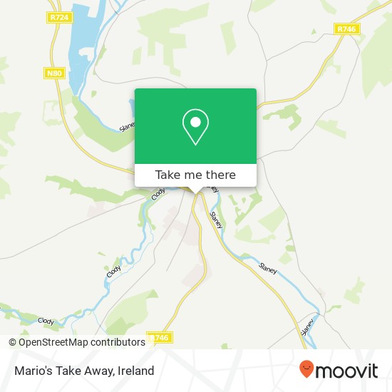 Mario's Take Away, Irish Street Bunclody, County Wexford plan