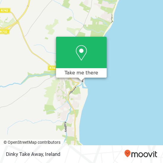 Dinky Take Away, Ballinatray Lower Courtown, County Wexford map