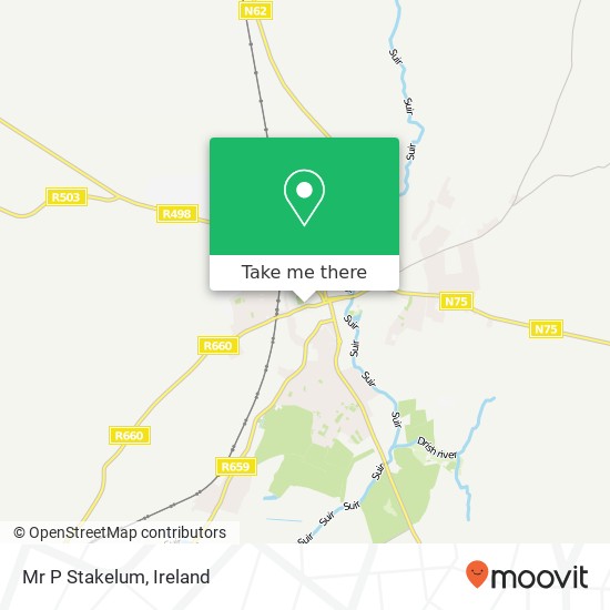 Mr P Stakelum, Friar Street Thurles, County Tipperary map