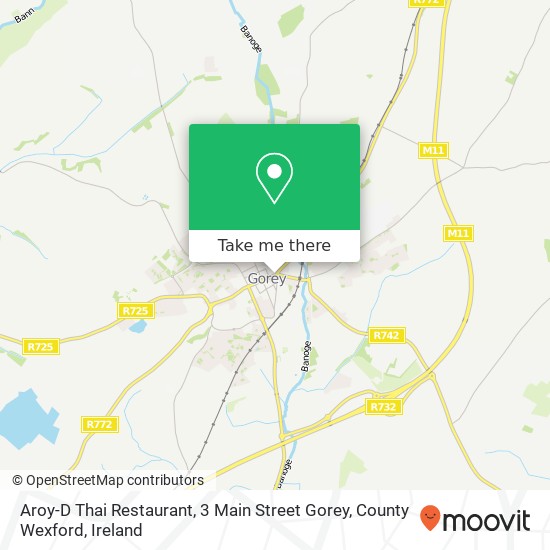Aroy-D Thai Restaurant, 3 Main Street Gorey, County Wexford map