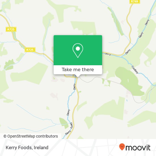 Kerry Foods, R725 Shillelagh map