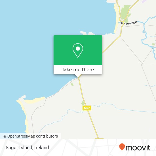 Sugar Island, Quilty West Quilty West, County Clare map