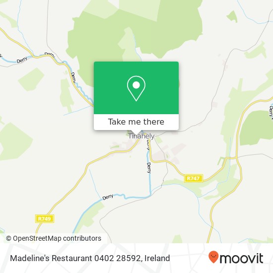 Madeline's Restaurant 0402 28592, Dwyer Square Tinahely map