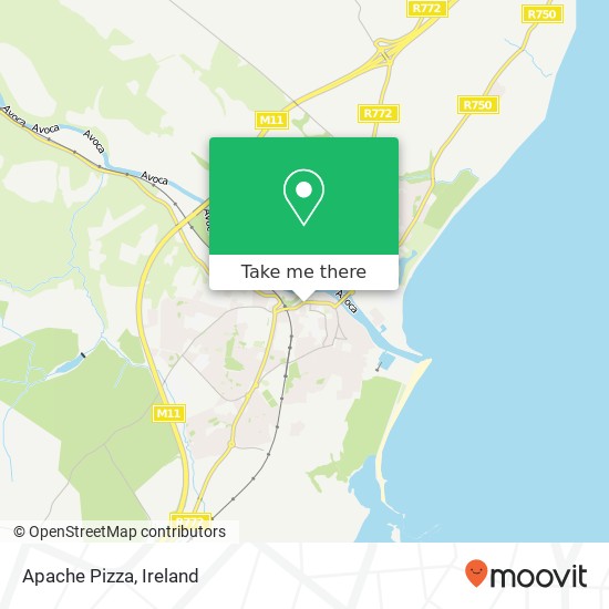 Apache Pizza, R772 Arklow, County Wicklow map