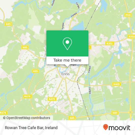 Rowan Tree Cafe Bar, R871 Ennis map