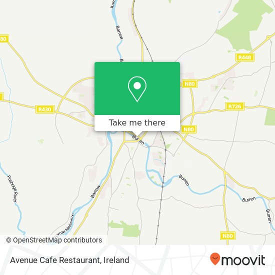 Avenue Cafe Restaurant, Kennedy Avenue Carlow map