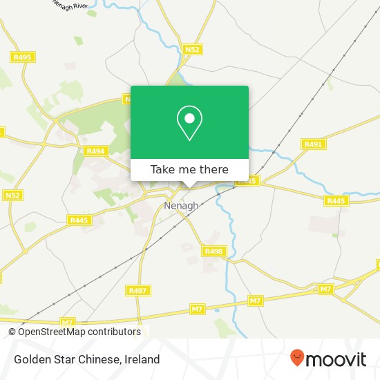 Golden Star Chinese, R498 Nenagh, County Tipperary plan