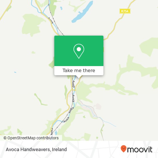 Avoca Handweavers, Kilmagig Lower Avoca Avoca map