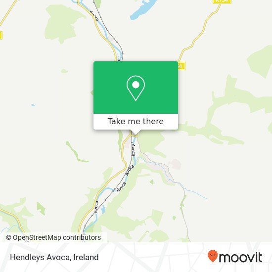 Hendleys Avoca, R754 Avoca, County Wicklow map