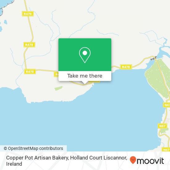 Copper Pot Artisan Bakery, Holland Court Liscannor map