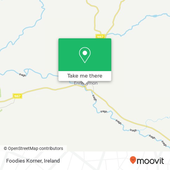 Foodies Korner, Main Street Ennistymon V95 P2P7 map