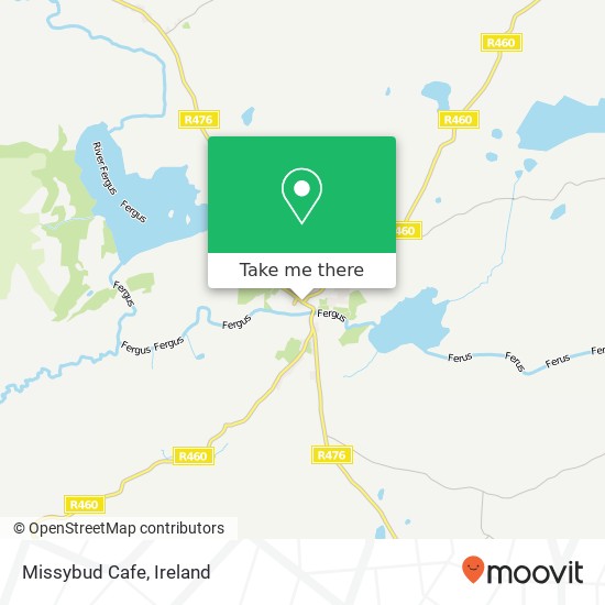 Missybud Cafe, Main Street Corofin map