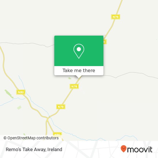 Remo's Take Away, Main Street Ballylinan, County Laois plan