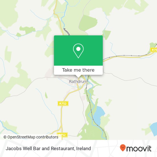 Jacobs Well Bar and Restaurant, 5 Main Street Rathdrum map