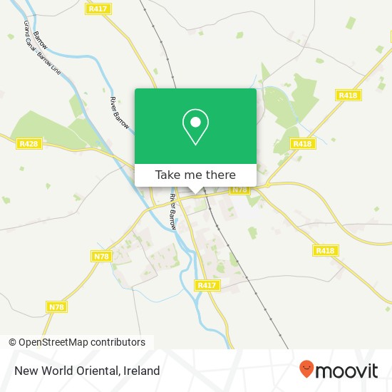 New World Oriental, 77 Leinster Street Athy, County Kildare map