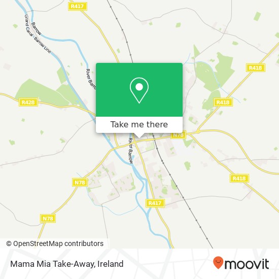 Mama Mia Take-Away, Chapel Lane Athy, County Kildare plan