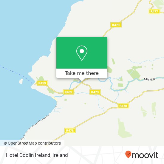 Hotel Doolin Ireland, R479 Doolin map