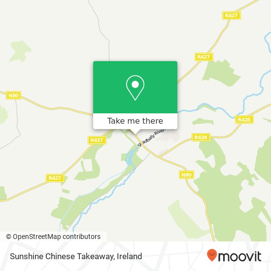Sunshine Chinese Takeaway, Main Street Stradbally, County Laois map