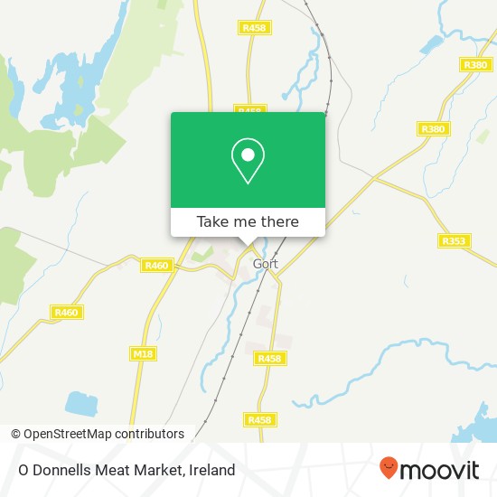 O Donnells Meat Market, Market Square Gort, County Galway map
