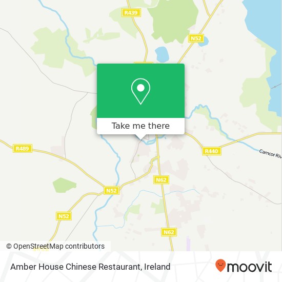 Amber House Chinese Restaurant, Bridge Street Birr, County Offaly map