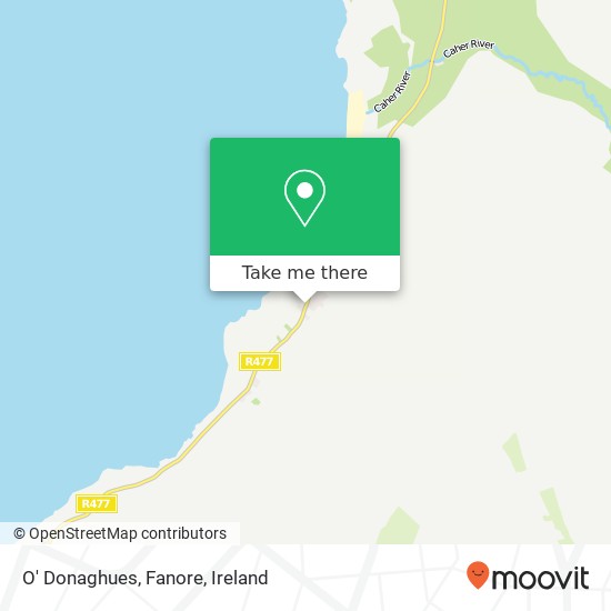 O' Donaghues, Fanore, R477 Craggagh map