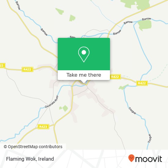 Flaming Wok, Sarsfield Street Mountmellick, County Laois map