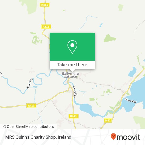 MRS Quinn's Charity Shop, Truce Road Ballymore Eustace map