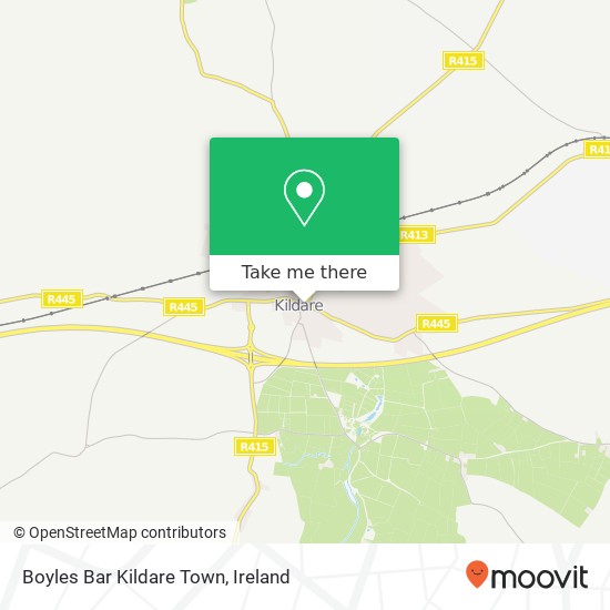 Boyles Bar Kildare Town map