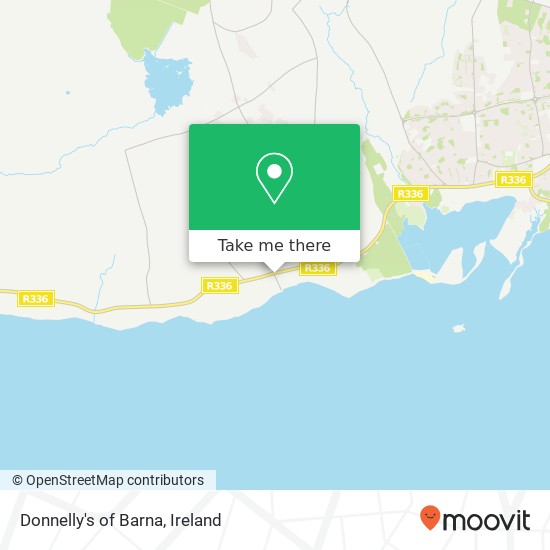 Donnelly's of Barna, Barna, County Galway map