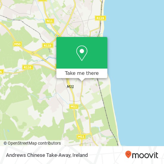Andrews Chinese Take-Away, Lower Road Dublin 18 18 map