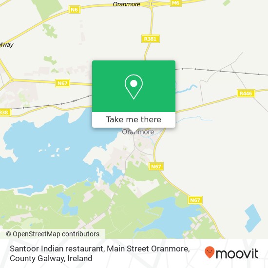 Santoor Indian restaurant, Main Street Oranmore, County Galway map