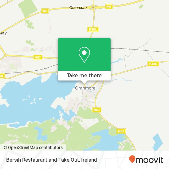 Bersih Restaurant and Take Out, Main Street Oranmore, County Galway map