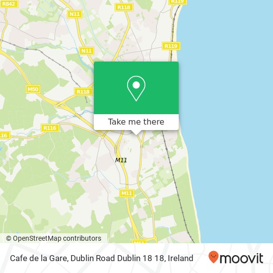 Cafe de la Gare, Dublin Road Dublin 18 18 map