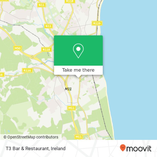 T3 Bar & Restaurant, Dublin Road Dublin 18 D18 A8X7 map