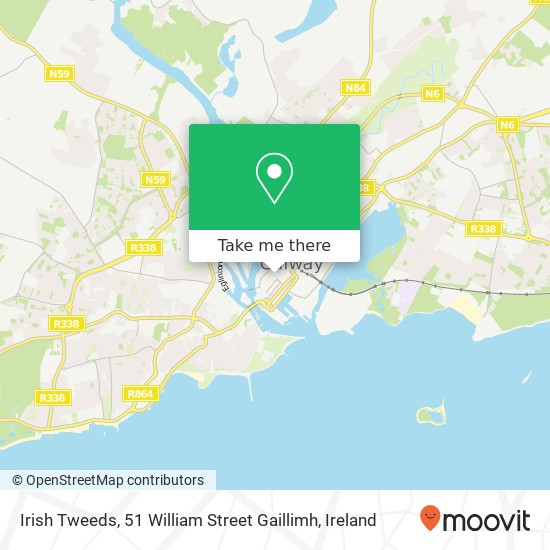 Irish Tweeds, 51 William Street Gaillimh map