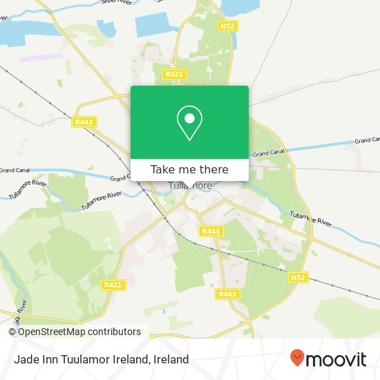 Jade Inn Tuulamor Ireland, Tullamore map