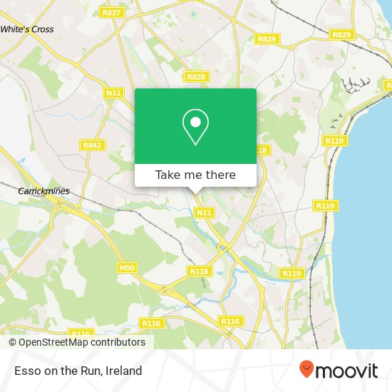 Esso on the Run, Bray Road Dublin 18 18 map