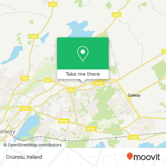 Cruinniu, Galway, County Galway map