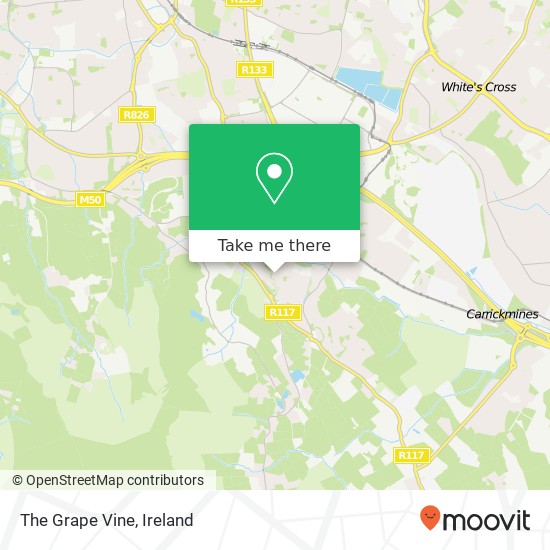 The Grape Vine, Belarmine Drive Dublin 18 D18 A563 map