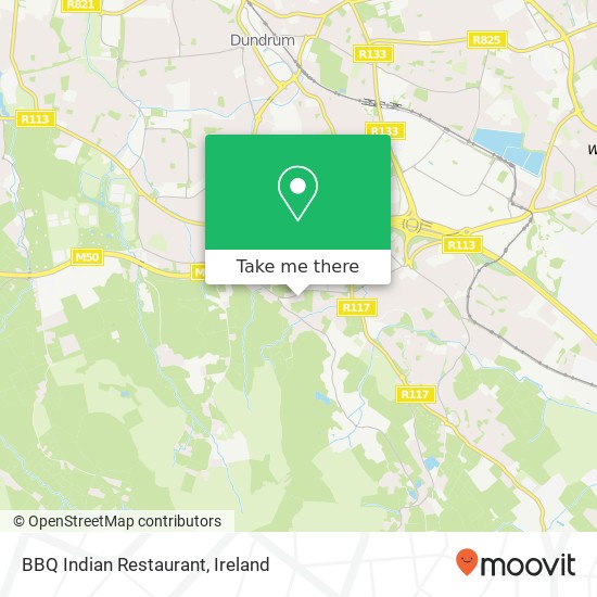 BBQ Indian Restaurant, Blackglen Road Dublin 18 map