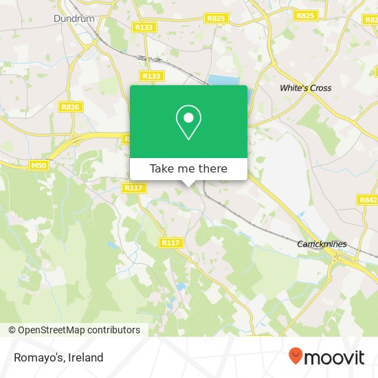 Romayo's, Sandyford Hall Avenue Dublin 18 18 map