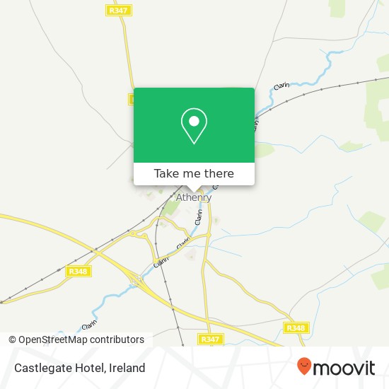 Castlegate Hotel, North Gate Street Athenry, County Galway map