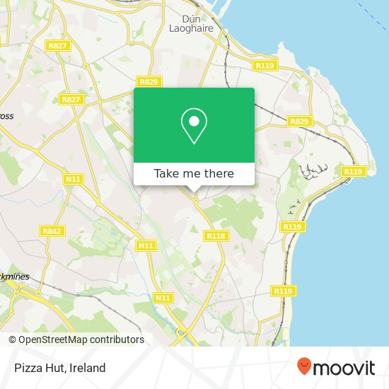 Pizza Hut, Dun Laoghaire, County Dublin map