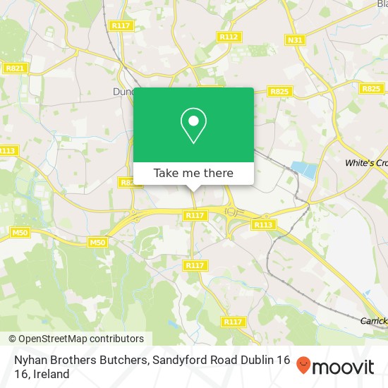 Nyhan Brothers Butchers, Sandyford Road Dublin 16 16 plan