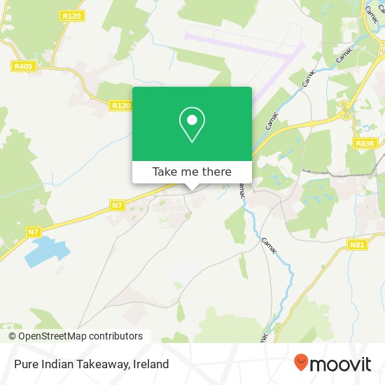 Pure Indian Takeaway, Main Street Rathcoole, County Dublin map