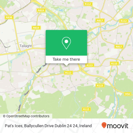 Pat's Ices, Ballycullen Drive Dublin 24 24 map