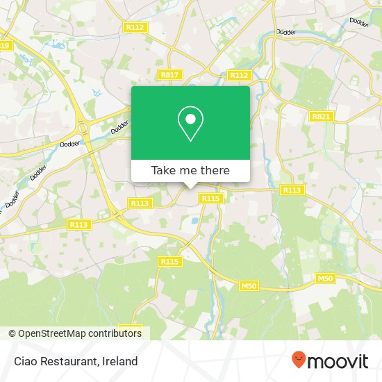 Ciao Restaurant, The Green Dublin 16 16 map